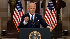 Americký prezident Joe Biden při projevu k výročí útoku na Kapitol | na serveru Lidovky.cz | aktuální zprávy