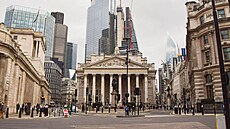 City of London, finanční čtvrť hlavního města Anglie (14. prosince 2021)