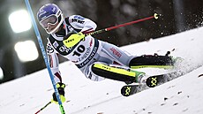 Martina Dubovská během slalomu v Záhřebu