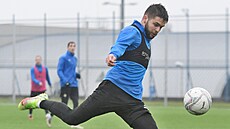 Patrik itný na tréninku teplických fotbalist