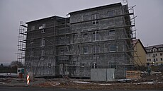 Výstavba bytového domu.