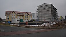 Výstavba bytového domu v Kazn�jov� na Plze�sku.