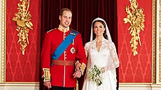 Oficiální svatební portrét prince Williama a vévodkyn Kate (29. dubna 2011)