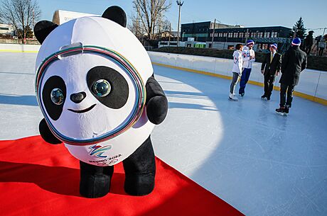 Maskot letoních zimních olympijských her v Pekingu.