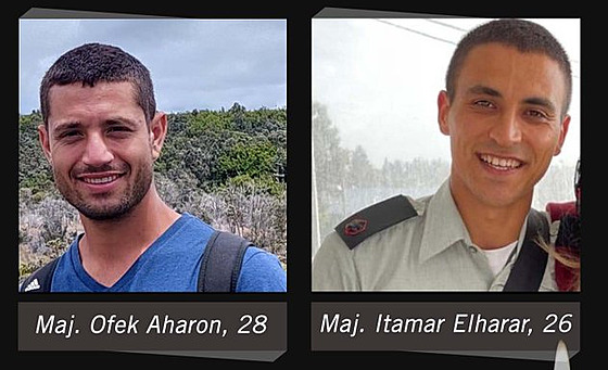 Dva izraeltí vojáci Ofek Aharon a Itamar Elharar, které zastelil jejich...