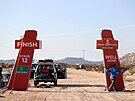 GAME OVER. Cíl poslední etapy Rallye Dakar.