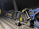 Ve stanici Prosenice na P�erovsku se v noci srazily dva n�kladn� vlaky. (14....