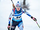 Eva Puskaríková na trati sprintu v Ruhpoldingu