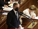 Premiér Petr Fiala pedstoupil ped poslance se ádostí o vyslovení dvry jeho...