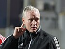 Trenér Václav Jílek na tréninku fotbalist Olomouce.