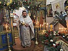 Vnon bohoslubu v pravoslavnm chrmu v ostravsk mstsk sti Michlkovice...