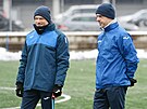 David Jarolím a Luká Jarolím na tréninku fotbalist Ústí nad Labem.