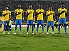 Gabontí fotbalisté ped zápasem