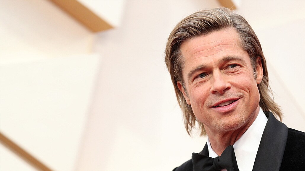 Brad Pitt na předávání Oscarů v Los Angeles.