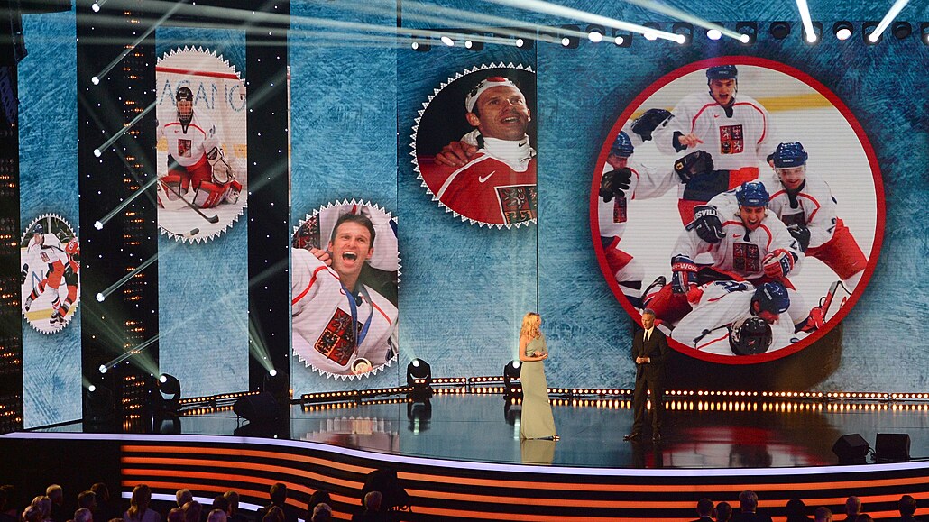 Pipomínka hokejového Nagana na oslav sta let eského sportu ve Fóru Karlín