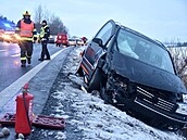 Dopravní nehoda na silnici I/6 u odbočky na Žlutice. (10. ledna 2022)
