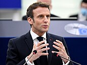 Francouzský prezident Emmanuel Macron (19. ledna 2022)