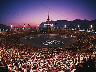 Zahajovací ceremoniál zimních olympijských her Albertville. (1992)