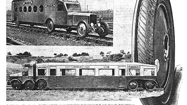 Železniční motorové vozy Michelin, nahoře typ 5, dole typ 11