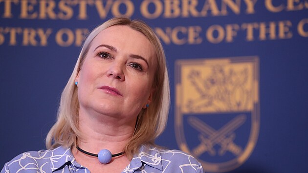 Ministryn obrany Jana ernochov pedstavila priority svho resortu pro rok 2022. (10. ledna 2022)