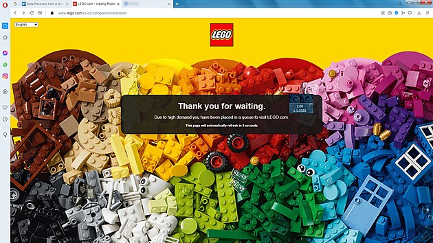 Novoroční výprodeje na e-shopu lego.com začaly 1. ledna 2022.