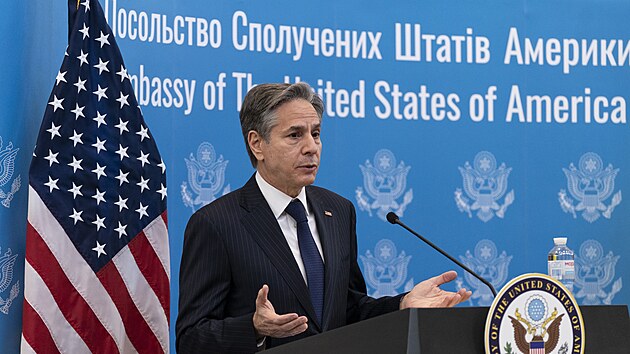 Americký ministr zahraničí Antony Blinken na návštěvě Kyjeva (19. ledna 2022)