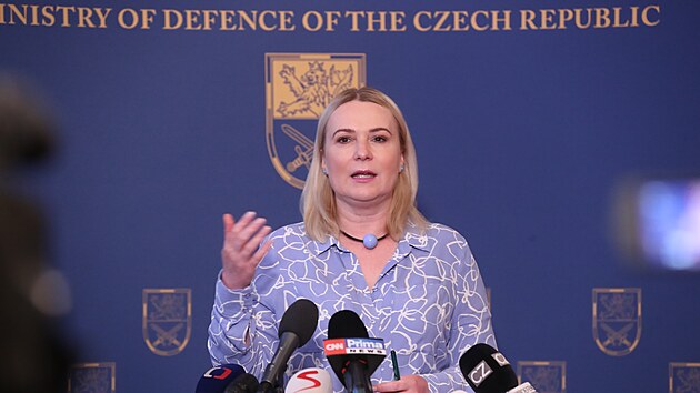 Ministryně obrany Jana Černochová představila priority svého resortu pro rok 2022. (10. ledna 2022)