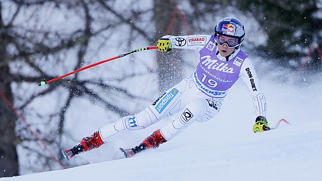 Ester Ledeck v superobm slalomu v Zauchensee.