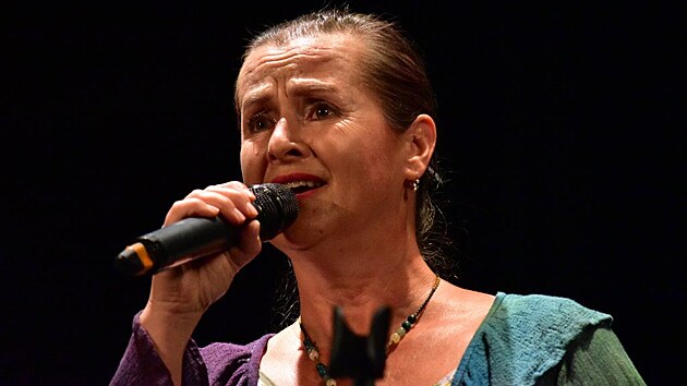 Zpěvačka Hana Horká během brněnského koncertu Asonance v roce 2018