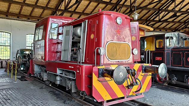 Provozn lokomotiva T211.2009. Jeden z expont muzea Vtopna Jarom
