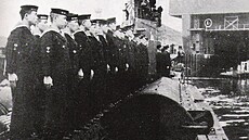 Japonská ponorka I-8 při příjezdu do francouzského Brestu
