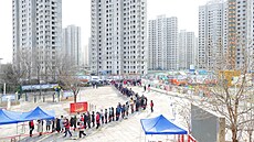 Hromadné testování v Tchien-inu. (12. ledna 2022)