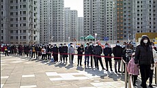Hromadné testování v Tchien-ťinu. (12. ledna 2022)
