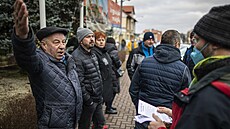 Demonstrace proti tb v dole Turów (15. ledna 2022)