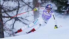 Ester Ledecká v superobím slalomu v Zauchensee.