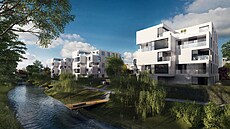 Vizualizace podoby nové �tvrti luxusního bydlení �antovka Living, která má...