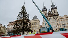 Ze Staromstského námstí zmizel vánoní strom. (10. ledna 2022)