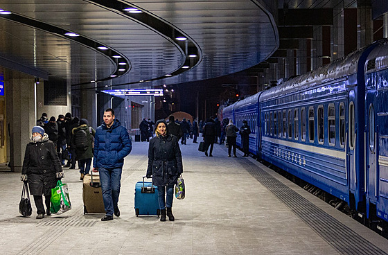 Vlakové nádraí v bloruském Minsku (8. února 2021)