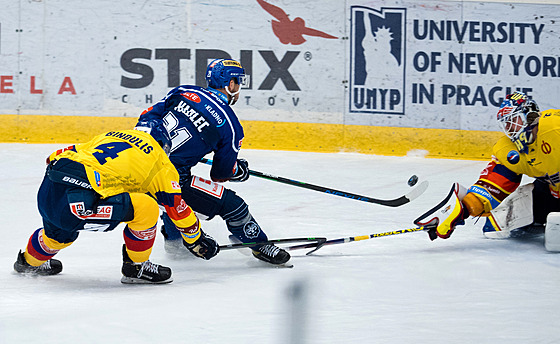 Hokejová extraliga, 47. kolo, Rytíi Kladno - Motor eské Budjovice. Domácí...