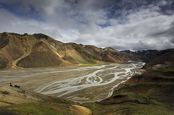 Landmannalaugar je rozsáhlé území ve vnitrozemí Islandu. Hory a kopce hrají...