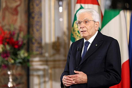 Italský prezident Sergio Mattarella (30. prosince 2021)