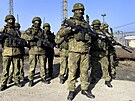 Vojáci Organizace Smlouvy o kolektivní bezpenosti v Kazachstánu 