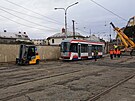 Nov� tramvaj EVO1/o v Olomouci za�ne vozit cestuj�c� v �noru. K jej�m...