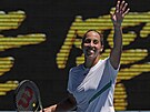 Amerianka Madison Keysová slaví postup do tvrtfinále Australian Open.