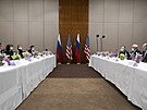 Jednání ruského ministra zahranií Sergeje Lavrova a amerického ministra...