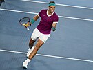 panl Rafael Nadal se raduje ze získané výmny ve tetím kole Australian Open.