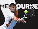 Ital Jannik Sinner ve tvrtfinále Australian Open.