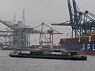 Pístav v belgických Antverpách (5. ledna 2021)