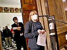 Advok�tka a pra�sk� radn� za hnut� STAN Hana Marvanov� p�i�la podpo�it brn�nsk�...