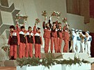 Medailov ceremonil pi zimn olympid v Sarajevu